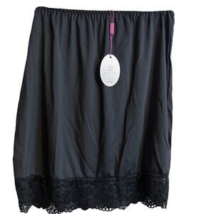 Avidlove Half Slip Women Underskirt Short Lace Trim Above Knee Half Slip Size L